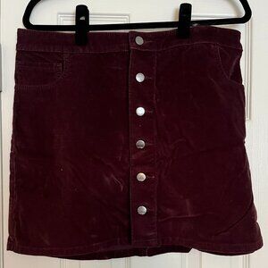 Express Corduroy Mini Skirt, Purple, Size 12